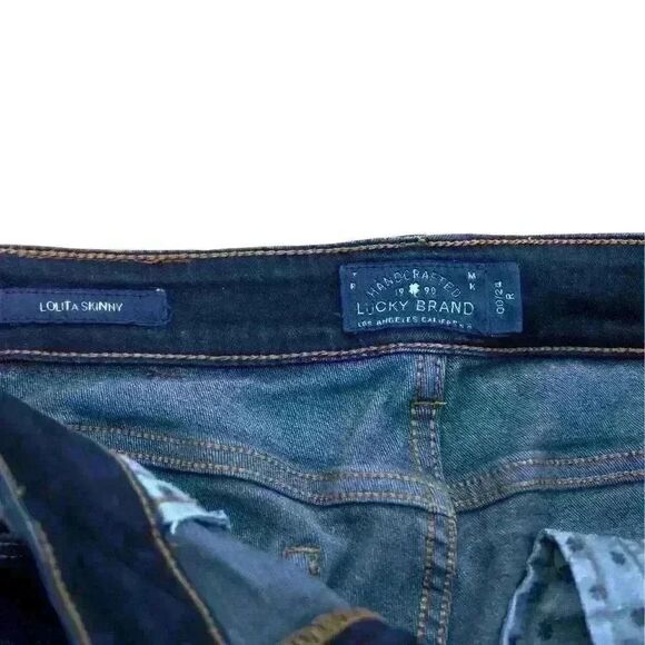 Y2K Lucky Brand Dark Wash Jeans "Lolita Skinny" Size 24 Regular - Picture 4 of 7